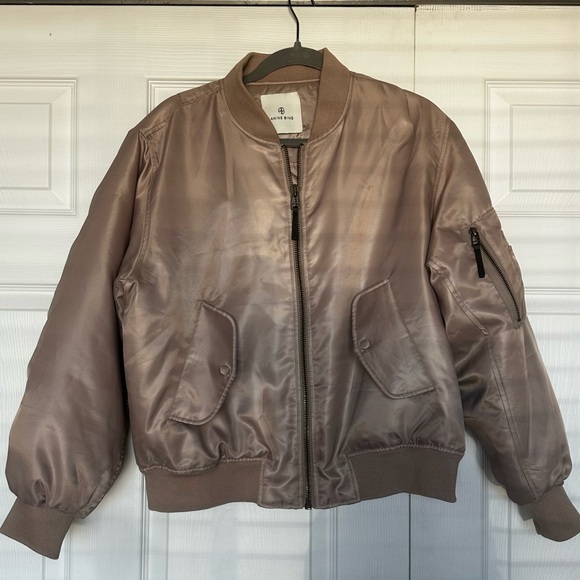 Anine Bing Leon Bomber Jacket In Sepia - Picture 4 of 7